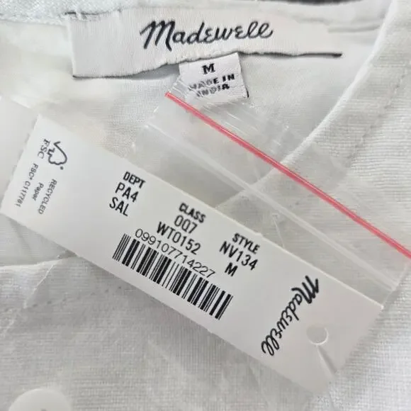 Madewell Mini Shift Dress in Linen Size M NWT - Picture 5 of 9